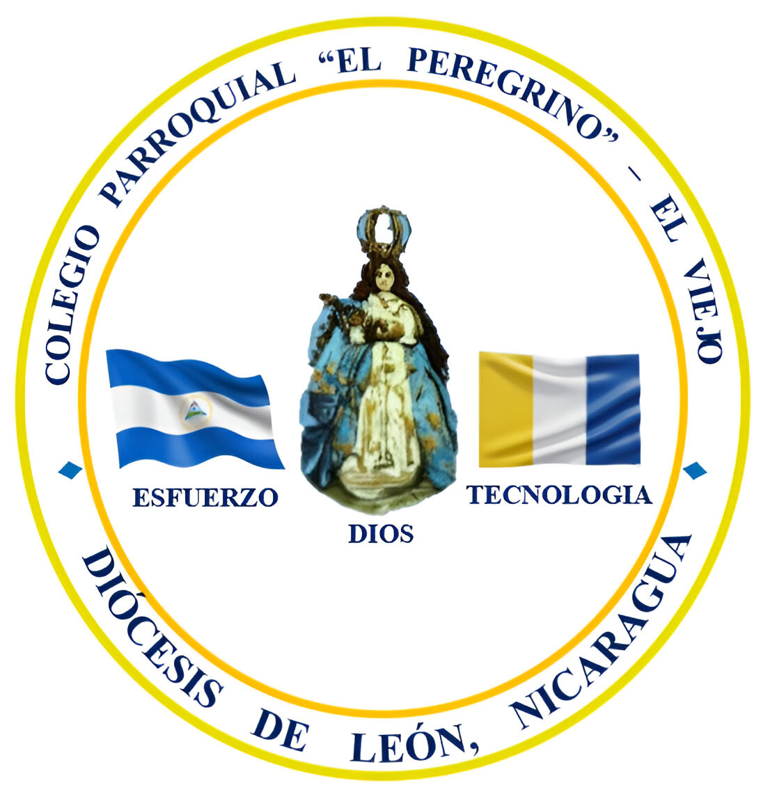 CIRCULAR CON EL NOMBRE DEL COLEGIO EL PEREGRINO